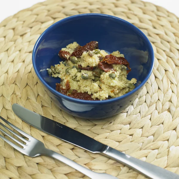 Warm couscous salad — Stock Photo, Image