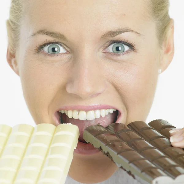 Жінка з шоколаду — стокове фото