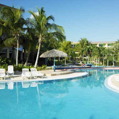 Hotel''s swimming pool, Cayo Coco, Cuba clipart