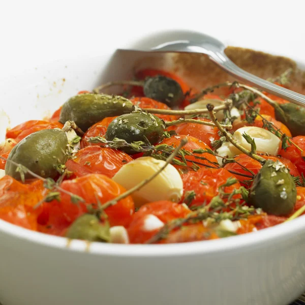 Warm tomato salad — Stock Photo, Image