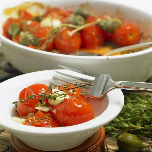 Warm tomato salad — Stock Photo, Image