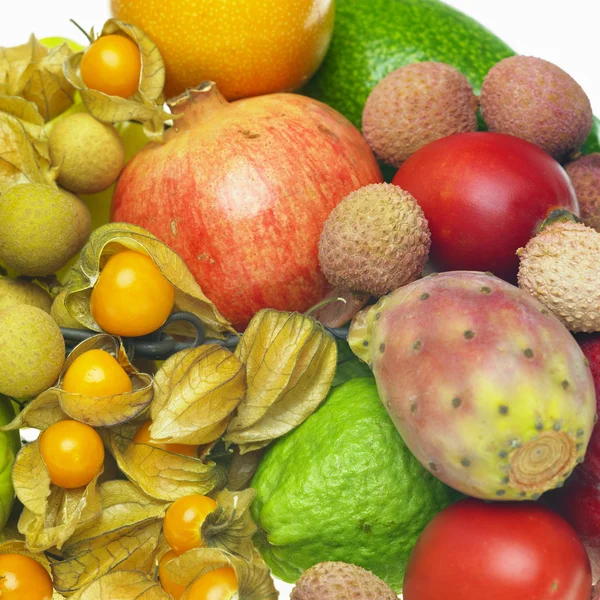 Bodegón de frutas tropicales —  Fotos de Stock