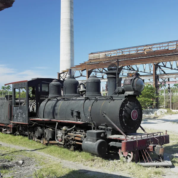 stock image Steam locomotive Baldwin, Pepito Tey closed sugar factory, Cuba