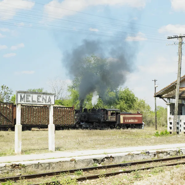 Chemin de fer à sucre, Gregorio Arlee Manalich usine de sucre, Cuba — Photo