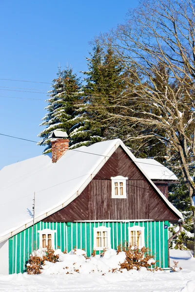 Casa de campo no inverno Fotografias De Stock Royalty-Free