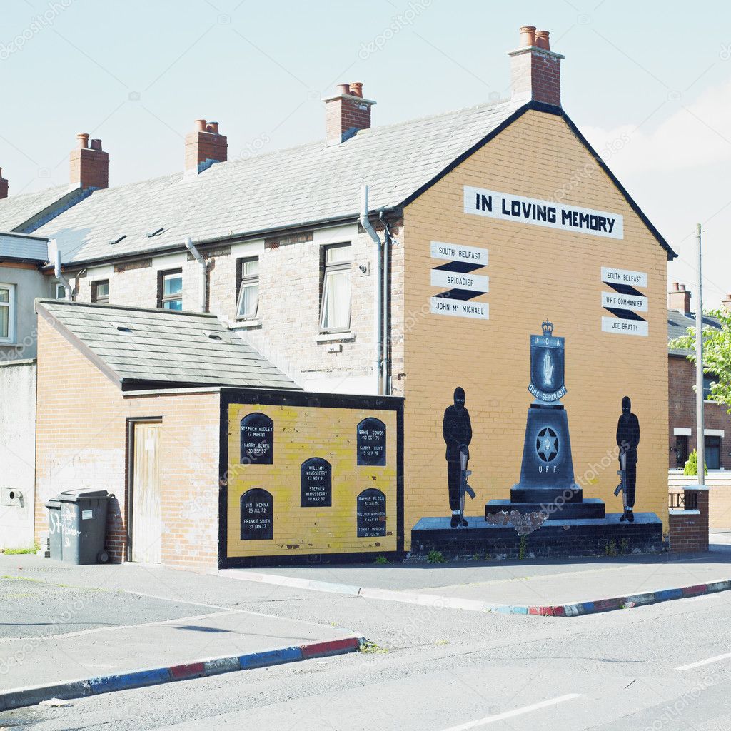 Political mural painting, Belfast, Northern Ireland