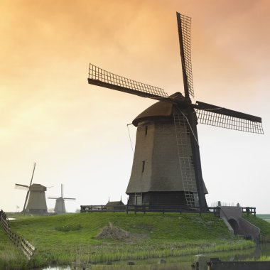 Windmills, Netherlands clipart