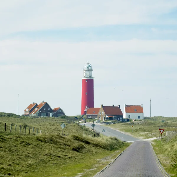 Deniz feneri, bir de cocksdorp, texel Adası, Hollanda — Stok fotoğraf