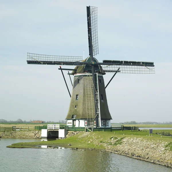 Yel değirmeni, Hollanda — Stok fotoğraf