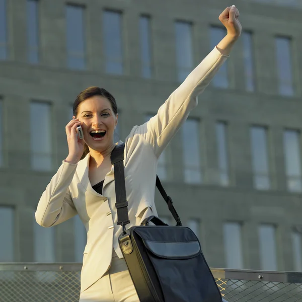 Telephoning businesswoman — Stock Photo, Image