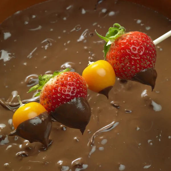 チョコレート ・ フォンデュ — ストック写真