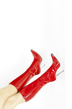 Red boots clipart