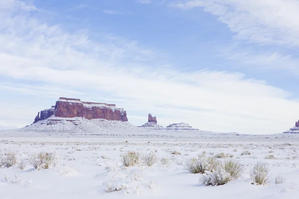 Nationaalpark van monument valley in de winter — Stockfoto