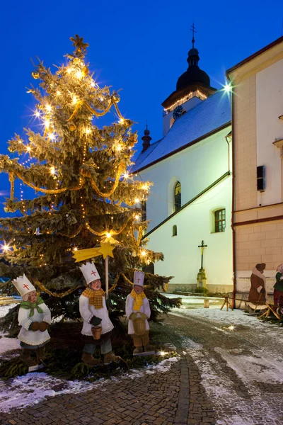 Nove Mesto nad Metuji a Natale, Repubblica Ceca — Foto Stock