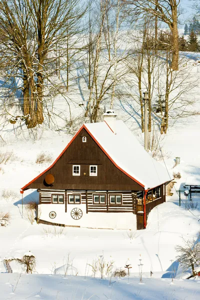 Stuga i vinter — Stockfoto