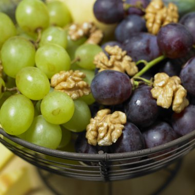Grape with walnuts clipart