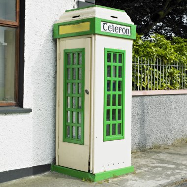 Telephone booth, Malin, County Donegal, Ireland clipart