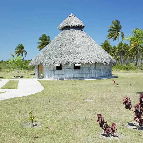 アボリジニのデモンストレーションの小屋、フン — ストック写真