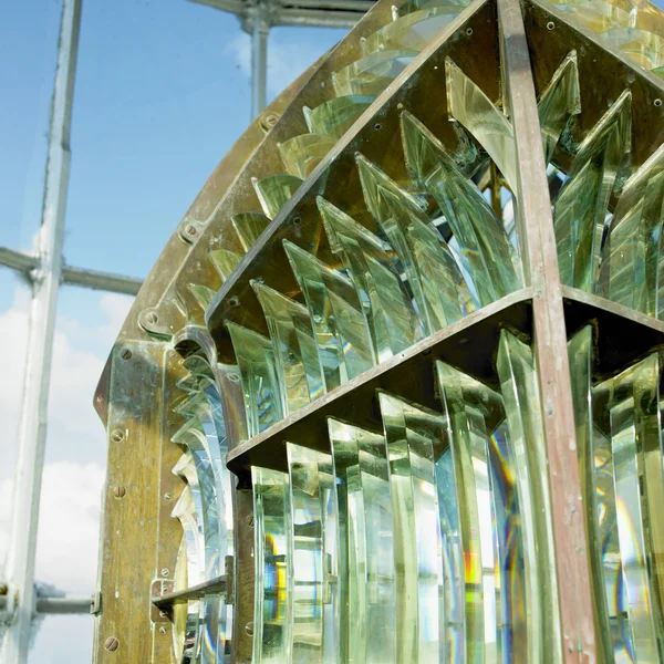 Interior del faro, lente Fresnel, Cayo Pared — Foto de Stock