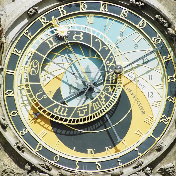 Λεπτομέρεια από το ρολόι, το παλιό Δημαρχείο, Πράγα, Τσεχία — Φωτογραφία Αρχείου
