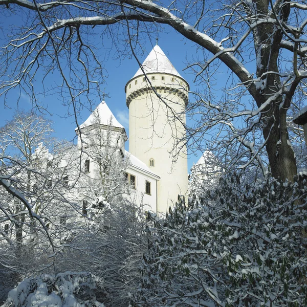 Конописте Шато зимой, Чехия — стоковое фото