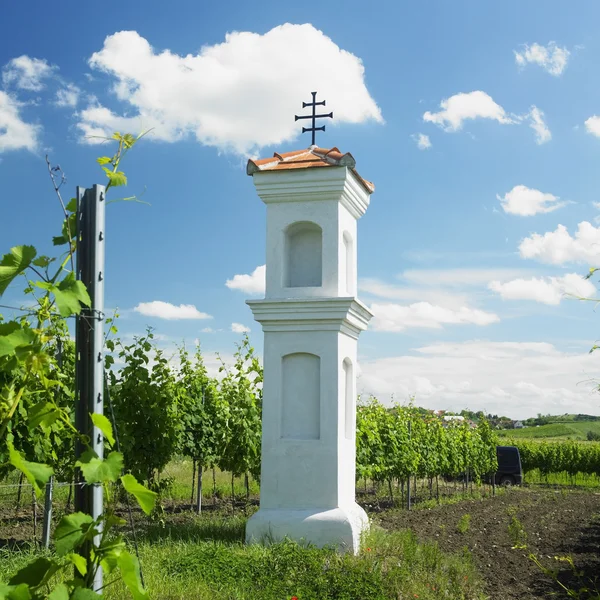 Village chapel with wineyard near Perna, Czech Republic — Stock Photo, Image