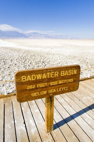 Badwater (the lowest point in North America), Death Valley Natio — Stock Photo, Image
