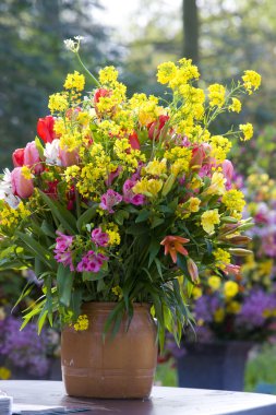 Flower bouquet, Keukenhof Gardens, Lisse, Netherlands clipart