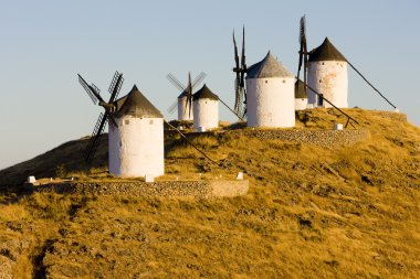 Windmills, Consuegra, Castile-La Mancha, Spain clipart
