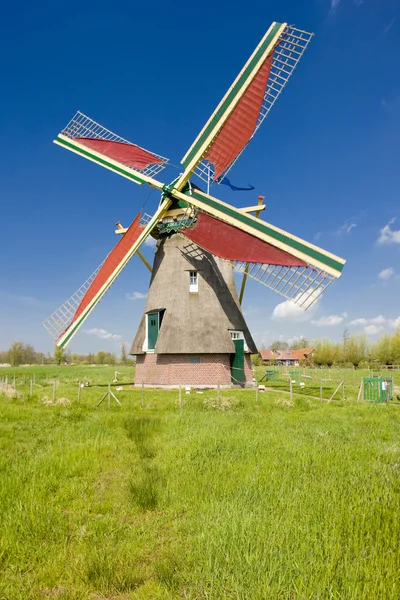 Yel değirmeni, ooievaarsdorp, Hollanda — Stok fotoğraf