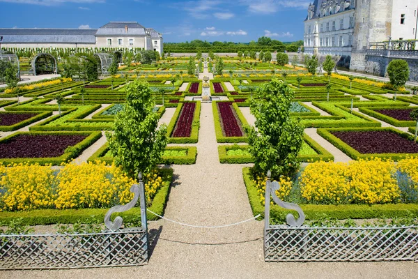 Jardín del Castillo de Villandry, Indre-et-Loire, Centro, Francia —  Fotos de Stock