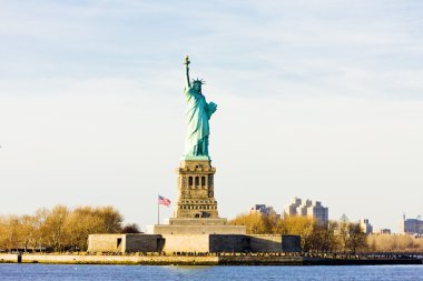 Liberty Island and Statue of Liberty, New York, USA clipart