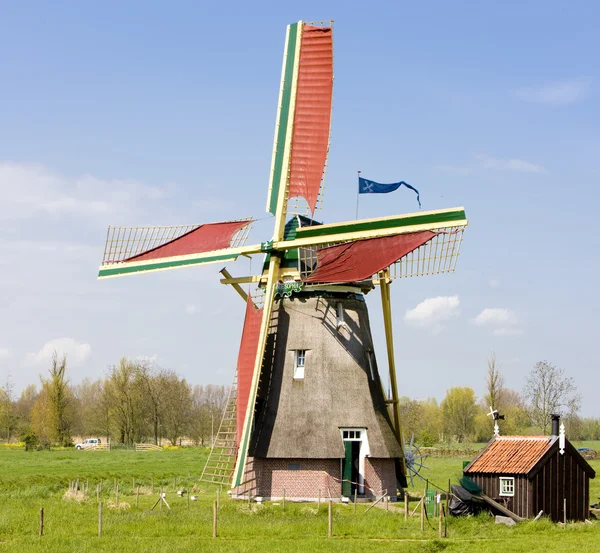 Windmill, Ooievaarsdorp, Belanda — Stok Foto