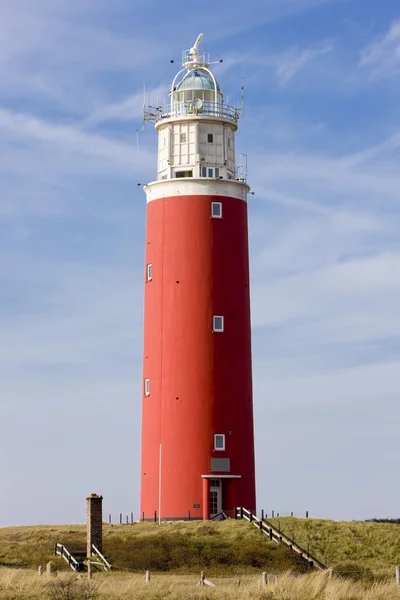Világítótorony, de cocksdorp, sziget texel, Hollandia — Stock Fotó