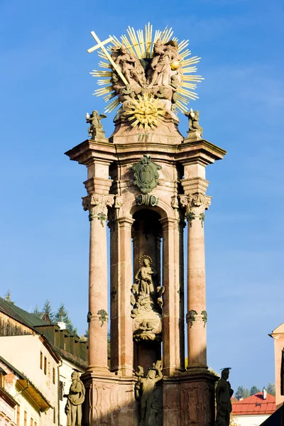 Saint trinity, saint trinity Meydanı, banska st Barok sütun — Stok fotoğraf