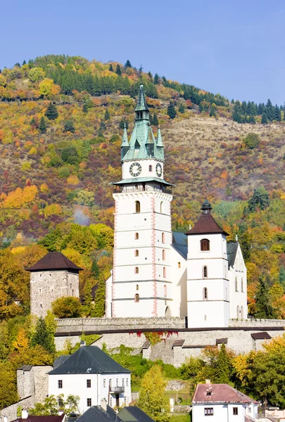 Замок и церковь Св. Екатерины, Кремнице, Словакия — стоковое фото