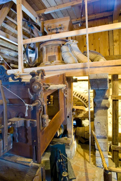 Interior do moinho, scanzen Vesely Kopec, República Checa — Fotografia de Stock