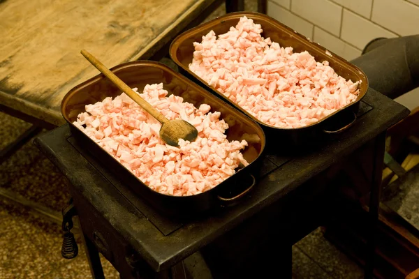 Palitos de cerdo tradicionales (manteca de cerdo), República Checa —  Fotos de Stock