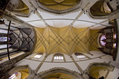 Interior of church of St. Egidius, Bardejov, Slovakia clipart