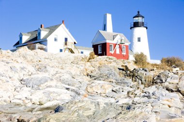 Deniz feneri pemaquid nokta ışık, maine, ABD