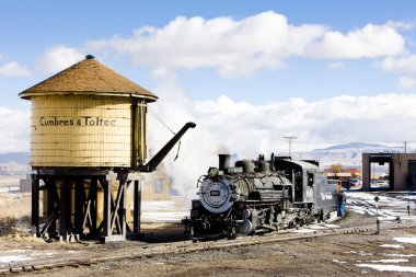 Cumbres and Toltec Narrow Gauge Railroad, Antonito, Colorado, US clipart