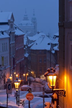 Prague in winter, Czech Republic clipart