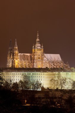 Prag Kalesi, gece, Çek Cumhuriyeti