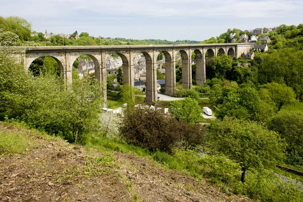 Road viadukten, dinan, Bretagne, Frankrike — Stockfoto
