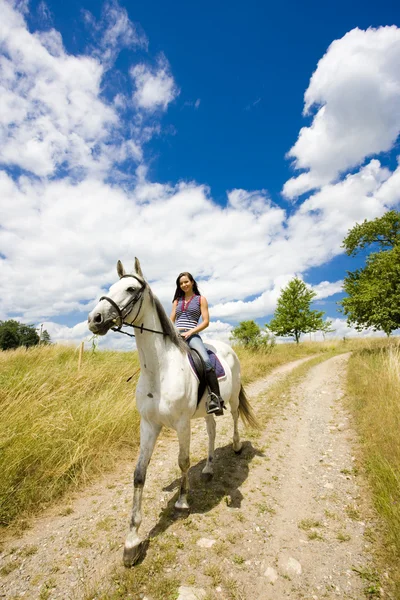 말을 타고 승마 — 스톡 사진