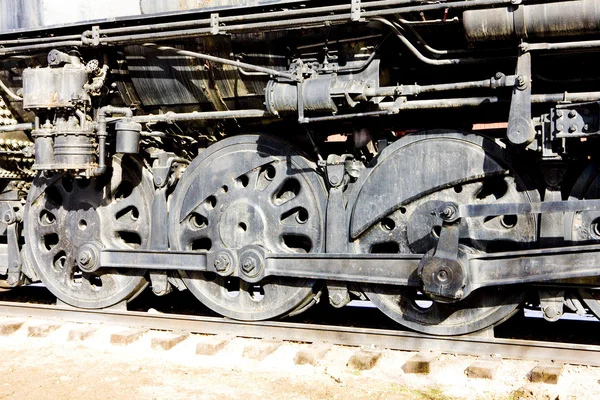 Detalle de la locomotora de vapor, Colorado Railroad Museum, EE.UU. — Foto de Stock