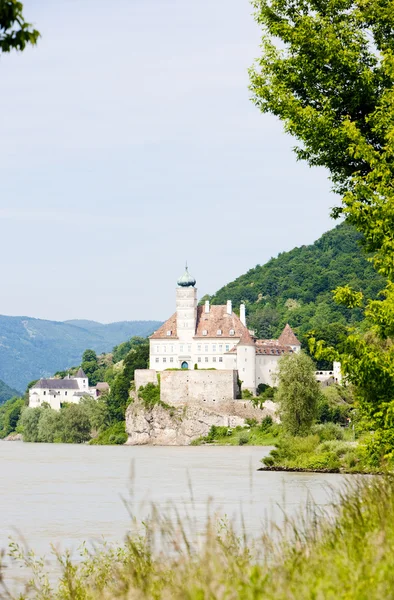 Schoenbuehel Slot ved Donau-floden, Nedre Østrig, Østrig - Stock-foto