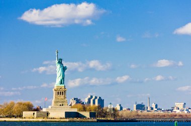 Liberty Island and Statue of Liberty, New York, USA clipart