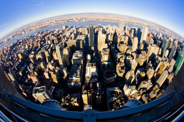 view of Manhattan from The Empire State Building, New York City, USA clipart