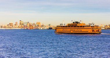 Ferry for Staten Island, New York, USA clipart